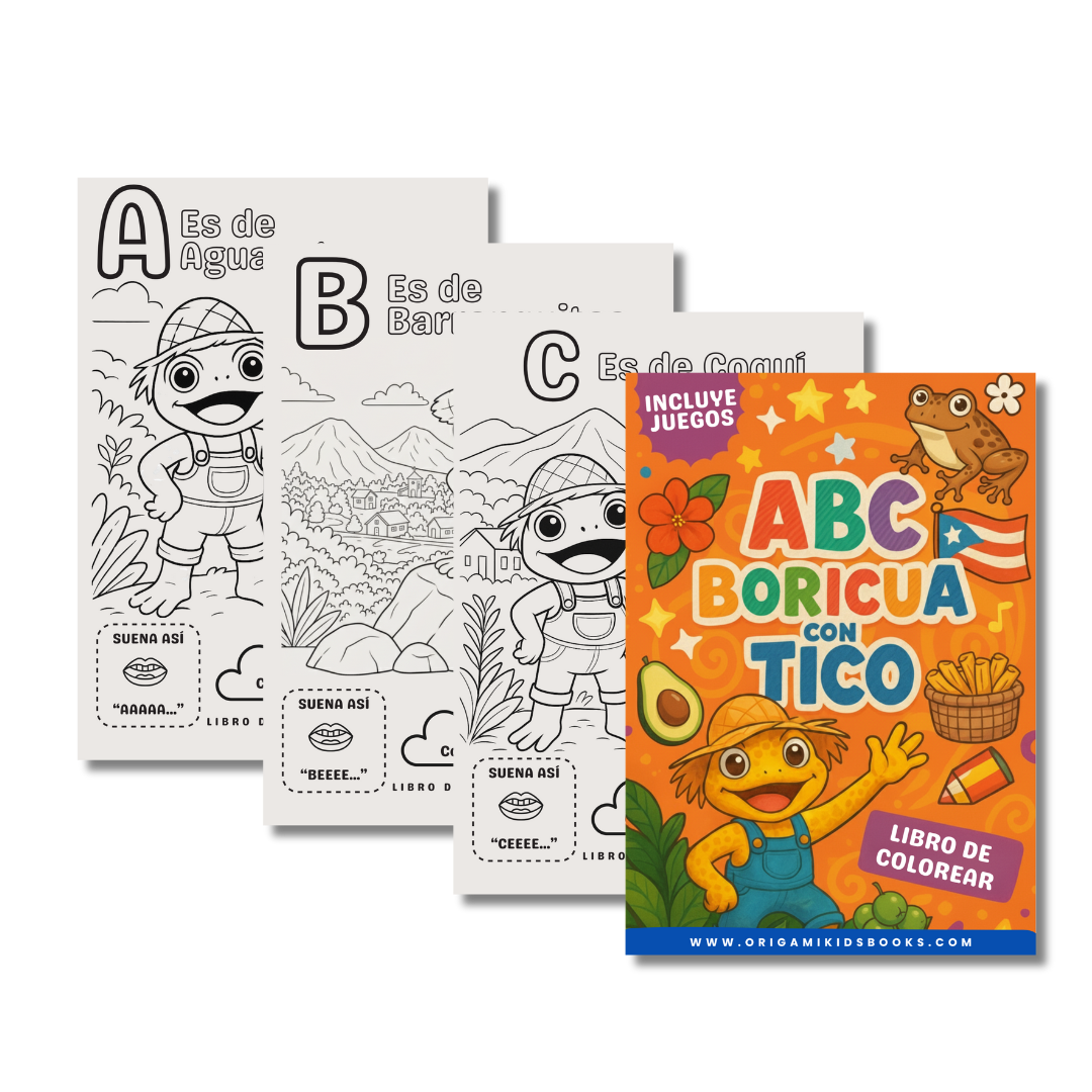 DIGITAL - Libro de Colorear - Abecedario Boricua con Tico | IMPRIMIBLE