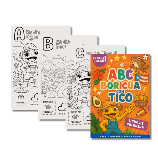 DIGITAL - Libro de Colorear - Abecedario Boricua con Tico | IMPRIMIBLE