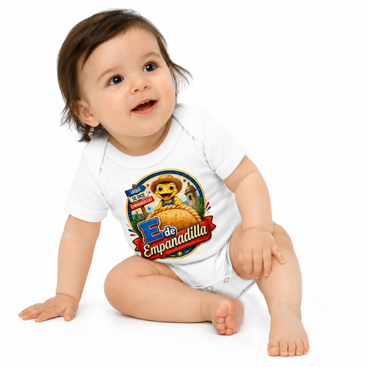 Tico El Coquí  - E de Empanadilla - Baby Onesie
