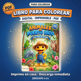 Animales de Puerto Rico con Tico el Coquí — Libro para colorear digital imprimible (PDF)