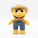 Peluche de Tico el Coquí — pava jíbara y overalls de mahón, Origami Kids