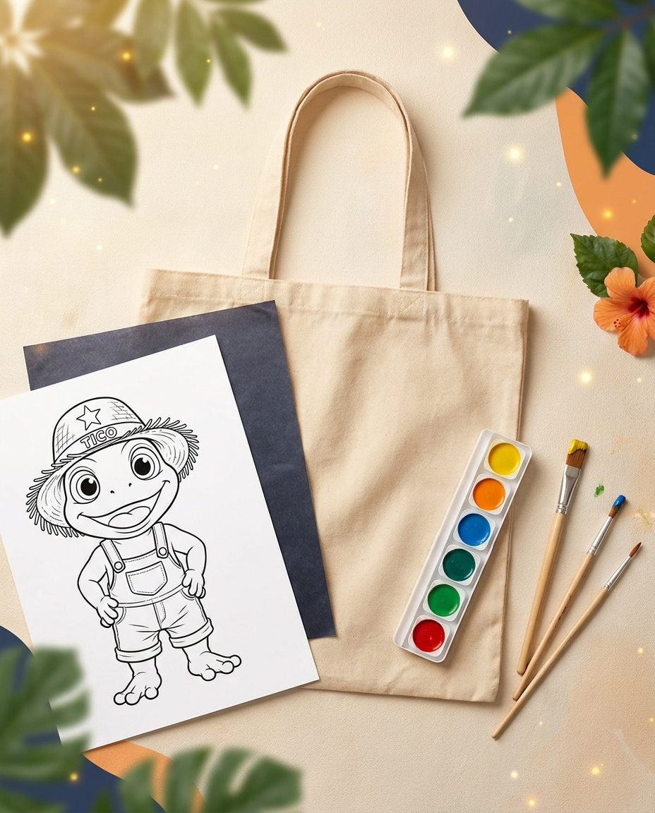 Totebag DIY con pintura y papel de trazar